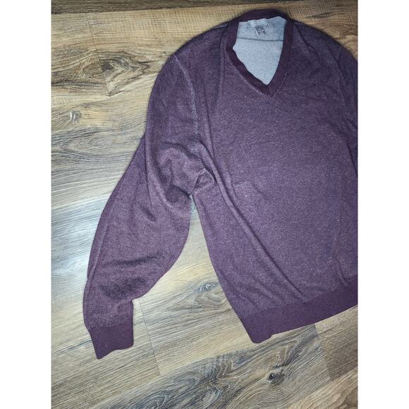 Daniel Cremieux Men’s V-Neck Sweater Size XL Burgundy Maroon Long Sleeve Pullove - Picture 7 of 12